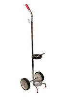 Oxygen Tank Cart for"E" Cylinder, Chrome, Tubing Hook - MES-0131
