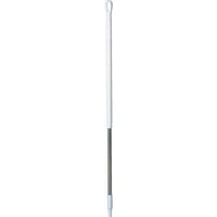 Vikan 29355 Aluminum Handle with Threaded Tip, 1-7/32" Diameter, 51", White