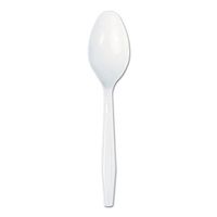 Boardwalk BXSPOON Full-length Polystyrene Cutlery, Teaspoon, White, 100/box