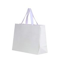 10Pcs Distingué Bag 15.7X5.5X11.8" Premium Sturdy Durable 250g Thick Gift Bag, Cotton Handles Bag, Perfect for Gift Bags, Party Bags(L White)