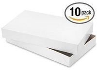 10 Shirt Boxes for Apparel and Gifts (White Matte)