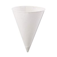 Konie 45KR Rolled Rim Paper Cone Cups, 4.5oz, White, 200 per Bag (Case of 25 Bags)