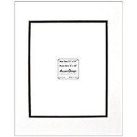 PA Framing, Specialty Double Mat, 11 x 14 inches - White Core and Black Inner 