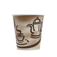 EHC10-P Empress Paper Hot Cup 10oz Squat Stock Print 20/50, 1000 per case