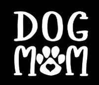 LLI Dog Mom 2 | Decal Vinyl Sticker | Cars Trucks Vans Walls Laptop | White | 5.5 x 4.8 in | LLI1277