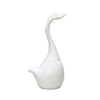 muxiLH Toilet Brush and Holder, Swan Toilet Bowl Brush with Long Handle for Bathroom Storage and Organization Deep Cleaning White