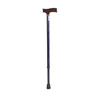 Briggs Healthcare Lightweight Aluminum Adjustable Walking Cane with Derby-Top Handle, Cyclone Blue