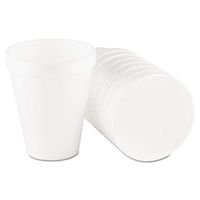 Dart 10J10 Foam Drink Cups, 10oz, White, 25/bag, 40 Bags/carton