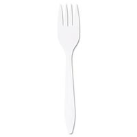 Dartamp;reg; Style Setter Mediumweight Plastic Forks, White, 1000/Carton