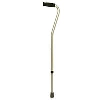 PCP Adjustable Bronze Finish Large Grip Lightweight Cane with Offset Handle, Silver