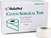 ReliaMed 1' x 10 yds. Tape, Silk Cloth, Box of 12 Rolls - Item #: ZTCL01A