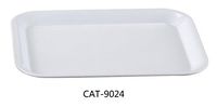 Yanco CAT-9024 Catering Cake Plate, 13" Length, 10" Width, Melamine, White Color, Pack of 24