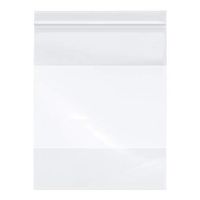 Plymor Heavy Duty Plastic Reclosable Zipper Bags w/White Block, 4 Mil, 8" x 10" (Pack of 200)