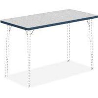 Lorell 99916 Classroom Rectangular Activity Tabletop Table Top, Gray Nebula,High Pressure Laminate (HPL),Navy