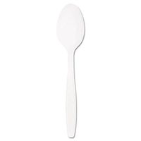 SCCGBX7TW - Guildware Heavyweight Plastic Teaspoons, White Spoons