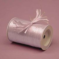 Krafty Klassics 1 Roll of Colored Pearlized Raffia Ribbon (1/4" x 100 Yds) (Pastel Pink)