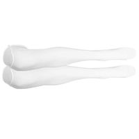 NuVein Surgical Socks Anti-Embolism 18 mmHg Medical Support for Women & Men Thigh High Open Toe, White, Large