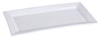 Yanco LK-208 Rectangular Plate, 8" Lengthx 5.75" Width, Porcelain, Bone White, Pack of 36