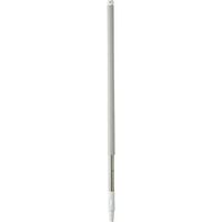 Vikan 29835 39.5" Stainless Steel Handle with Threaded Tip, 1-7/32" Diameter, White