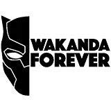 CCI Wakanda Forever Black Panther Decal Vinyl Sticker|Cars Trucks Vans Walls Laptop| Black |7.5 x 5.5 in|CCI1619