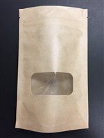 PCI - 4oz Brown Kraft Paper with Window Standup Pouches