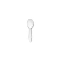 Party Essentials N555904-10 Plastic Disposable Gelato/Taster Spoons, 3", Pack of 200, White