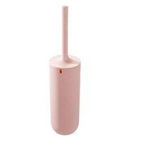 iDesign Toilet Bowl Brush and Holder Set, Toilet Cleaning Set for Bathroom - Matte Blush