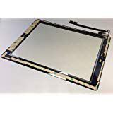Black Touch Screen Glass Digitizer for Ipad 4th Gen Complete Home Flex+adhesive (Complete Pre-installed Home Flex + Adhesive)