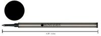 Monteverde Refills Metal Tube Black Fine Point Rollerball Pen - W221BK