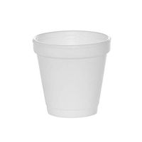 (100 Count) 4 oz White Foam Cups, Disposable Foam Drink Cups, To Go Coffee Cups, Insulated Foam Cups for Hot/Cold Drinks by Tezzorio
