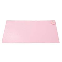 OMZBM Warm Desk Pad,24V Safe Voltage Automatic Control Warm Extended Edition PU Big Mouse Pad Game Mat,Foot Warmer Pad,Gift,Pink