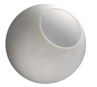 12 Inch White Acrylic with 5.25 Inch Neckless Opening