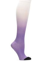 Nurse Mates EKG Heart and Holiday Compression Trouser Socks, Ombre Purple, One Size