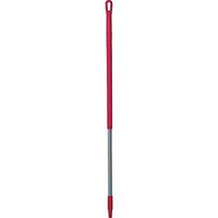 Vikan 29354 Aluminum Handle with Threaded Tip, 1-7/32" Diameter, 51", Red