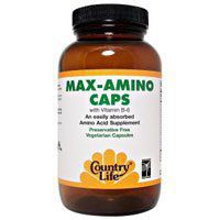 COUNTRY LIFE VITAMINS MAX AMINO W/B-6, 180 VCAP
