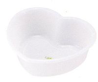 JapanBargain S-3054-A Japanese Basin Tub Leaf Series, Heart Shape, White
