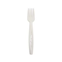 Jaya 100% Compostable 6.5" Heavy Duty Cutlery, Fork, 1000-Count Box