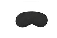 LilySilk Mulberry Silk Eye Mask for Sleeping Women Large Silk Blindfold raw Silk with Black Trimming Travel, Silk Face Mask, 19 Momme (Black)