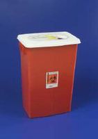 Covidien 89982800 Multi-purpose Sharps Container Biomax 1-piece 26h X 18.25w X 12.75d Inch 18 Gallon Red Base Hinged Lid 8998s Box Of 5