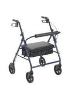 McKesson Drive 4 Wheel Rollator 34 to 39 Inch Blue Folding Steel 34 to 39 Inch