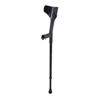 Crutches Arm Type Anti-Slip Handrails Elbow Support Multifunctional One-Legged Walking Sticks Assisted Walking Sticks (Color : Black, Size : 74cm)