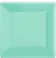Square Paper Plates | 20ct (10.25 inch, Robin's Egg Blue)