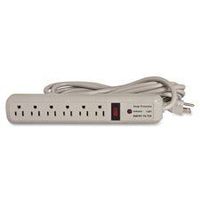 Strip Surge Protectors,1080 Joules,6 Outlets,15' Cord,Putty, Sold as 1 Each
