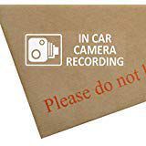 5 x Small in Car Camera Recording Stickers-3.4x1.2 INCHES-CCTV Signs-Van,Lorry,Truck,Taxi,Bus,Mini Cab,Minicab-Security-Window-Go Pro,Dashcam White on Clear Window Version Car Truck Bus Lorry Secure
