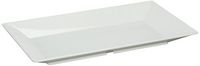 Yanco RM-218 Rome Rectangular Plate, 18" Length, 10.5" Width, Melamine, White Color, Pack of 12