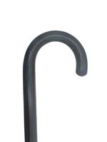 Walking Canes CWC5004108 Tall 7/8 inch Round Nose Crook Cane in Black–Hardwood Fashion Cane