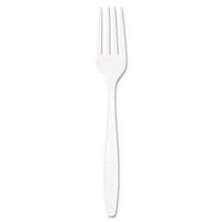SOLO Cup Company Guildware Heavyweight Plastic Forks, White - ten boxes of 100 forks each.