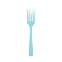 Amscan International 552290-54 Forks Cutlery Set, Caribbean Blue