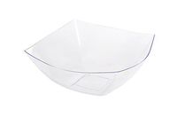 Party Bargain Square Plastic Bowls | Heavy-duty Premium Quality 32 Oz. Serving Bowl | Excellent for Weddings, Baby & Bridal Showers, Parties & More | Clear (5 Pack)