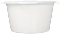 PCP Half Pail for Commode Chair with Lid, White